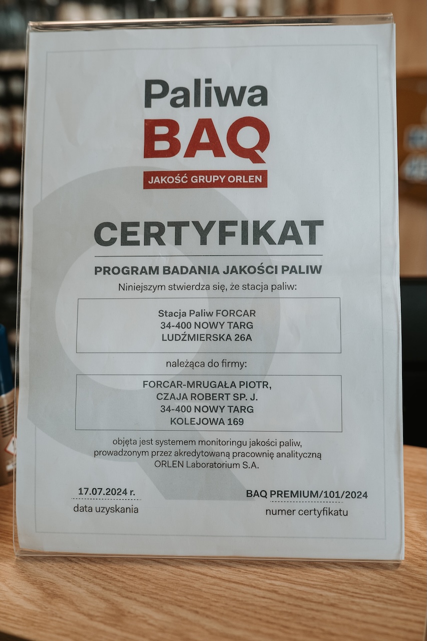 Certyfikat jakości BAQ